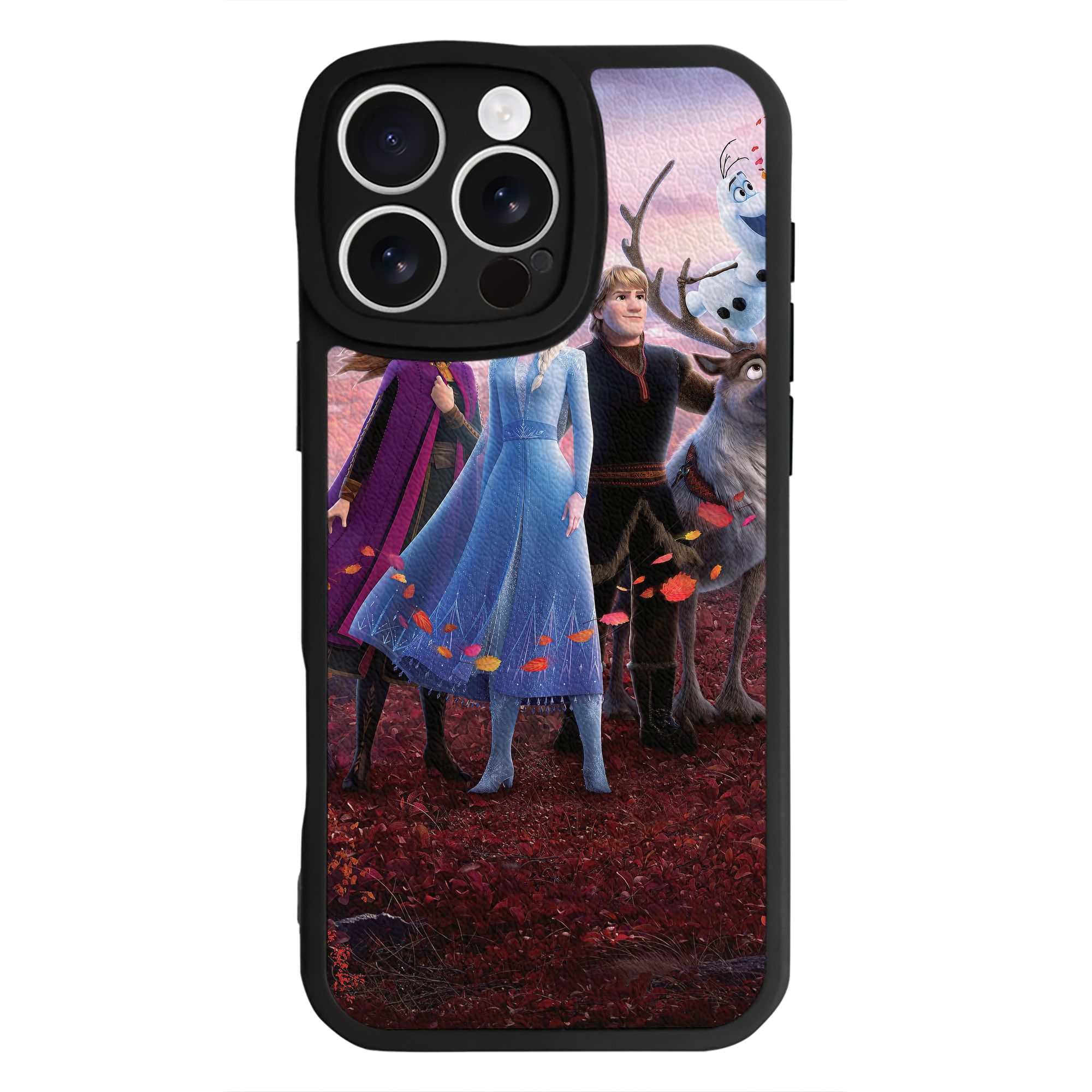（画像用） アナと雪の女王 アンナ エルサ Frozen Anna Elsa 【iPhone 16シリーズ対応】シリコンスマホケース（レザー調） 材質：シリコン